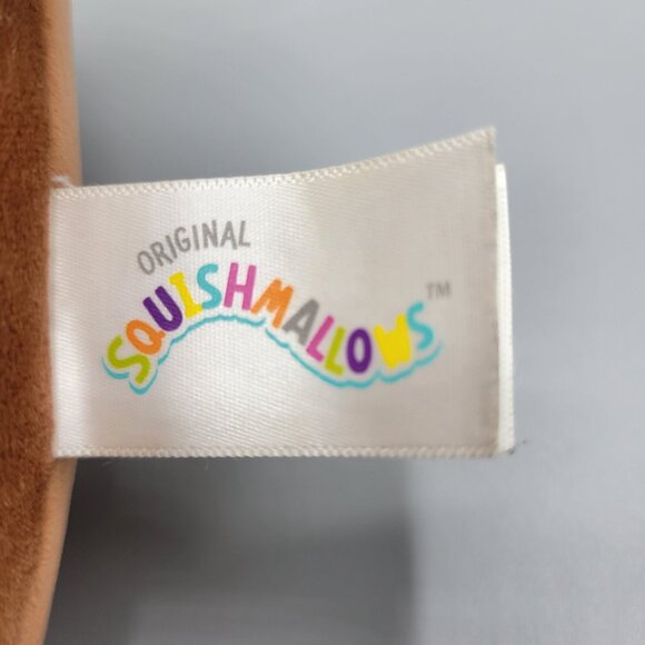 Squishmallows Dinora Chocolate Easter Bunny Rabbit Spring Plush Yellow Ears 8" - Picture 4 of 9